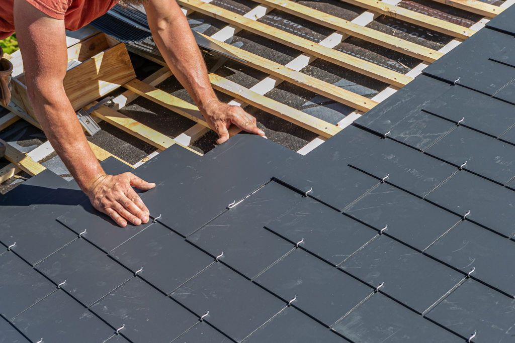 Slat tile roof installation